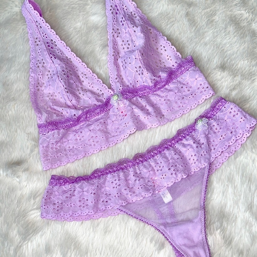 Eyelet Lace Lingerie Set
